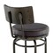 Armen Living Rees Swivel Counter or Bar Stool in Mocha Finish with Brown Faux Leather 840254333611 - alternate 10